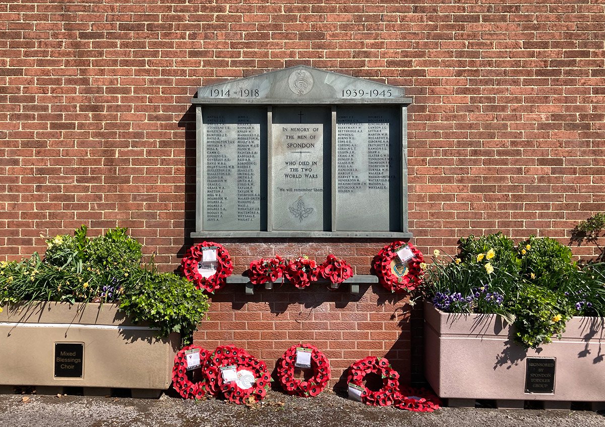 Photograph of Spondon War Memorial, Spring 2021