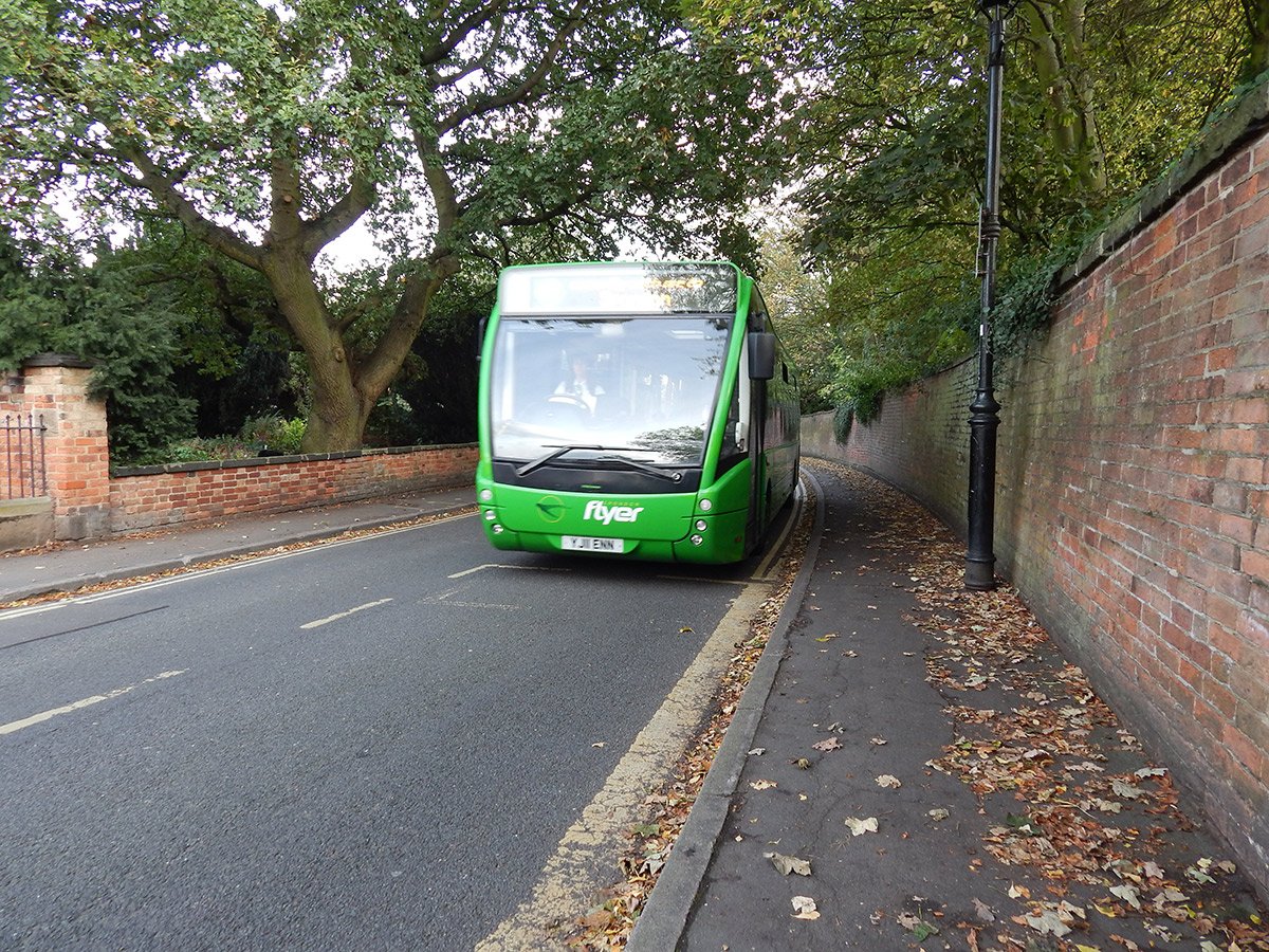 Photograph of Spondon Flyer bus on Chapel Street